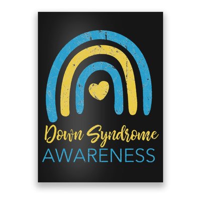 National Down Syndrome Awareness Month Retro Rainbow T21 Poster