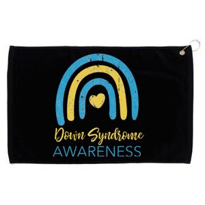 National Down Syndrome Awareness Month Retro Rainbow T21 Grommeted Golf Towel