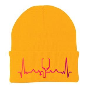 Nurse Doctor Stethoscope Heartbeat Funny Gift Cute Gift Knit Cap Winter Beanie