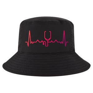 Nurse Doctor Stethoscope Heartbeat Funny Gift Cute Gift Cool Comfort Performance Bucket Hat