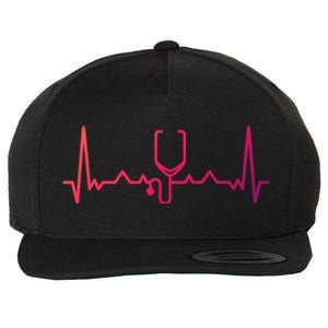 Nurse Doctor Stethoscope Heartbeat Funny Gift Cute Gift Wool Snapback Cap