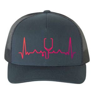 Nurse Doctor Stethoscope Heartbeat Funny Gift Cute Gift Yupoong Adult 5-Panel Trucker Hat