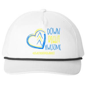 National Down Syndrome Awareness Month Down Right Awesome Gift Snapback Five-Panel Rope Hat