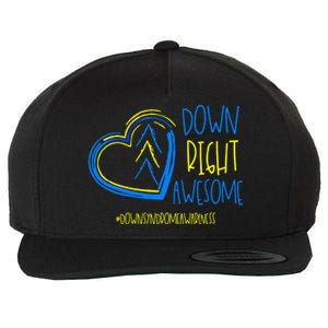 National Down Syndrome Awareness Month Down Right Awesome Gift Wool Snapback Cap