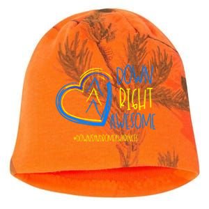 National Down Syndrome Awareness Month Down Right Awesome Gift Kati - Camo Knit Beanie