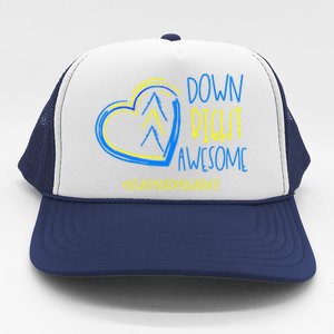 National Down Syndrome Awareness Month Down Right Awesome Gift Trucker Hat