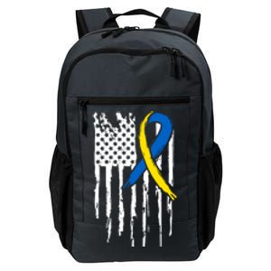 National Down Syndrome Awareness Month American Flag T21 Gift Daily Commute Backpack