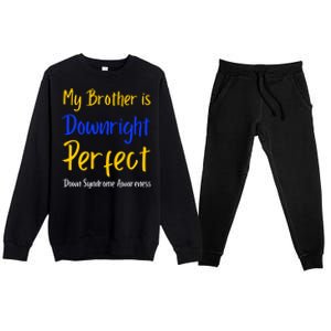 National Down Syndrome Awareness Month Support Squad T21 Gift Premium Crewneck Sweatsuit Set