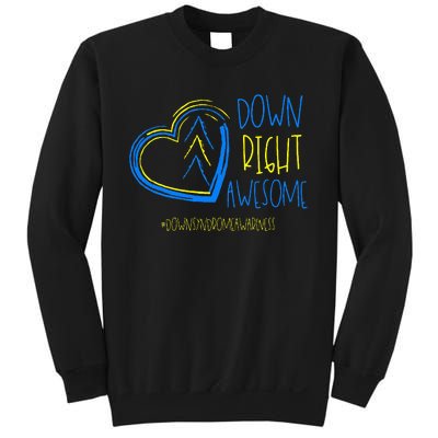 National Down Syndrome Awareness Month Down Right Awesome Sweatshirt