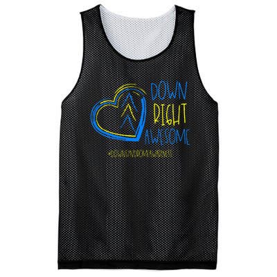 National Down Syndrome Awareness Month Down Right Awesome Mesh Reversible Basketball Jersey Tank