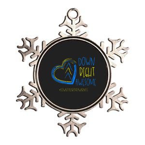 National Down Syndrome Awareness Month Down Right Awesome Metallic Star Ornament