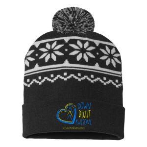 National Down Syndrome Awareness Month Down Right Awesome USA-Made Snowflake Beanie