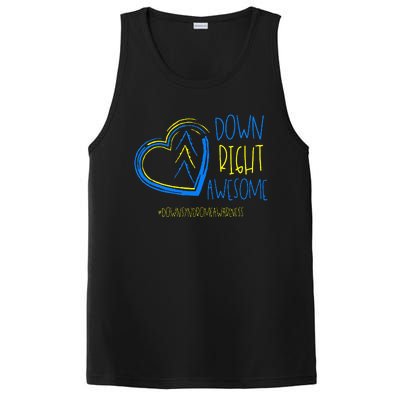 National Down Syndrome Awareness Month Down Right Awesome PosiCharge Competitor Tank