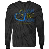 National Down Syndrome Awareness Month Down Right Awesome Tie-Dye Long Sleeve Shirt