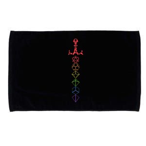 Nerdy Dice Set Collector Sword Lgbt Pride D20 Microfiber Hand Towel