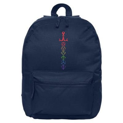 Nerdy Dice Set Collector Sword Lgbt Pride D20 16 in Basic Backpack