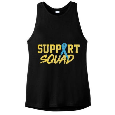 National Down Syndrome Awareness Month Support Squad T21 Ladies PosiCharge Tri-Blend Wicking Tank