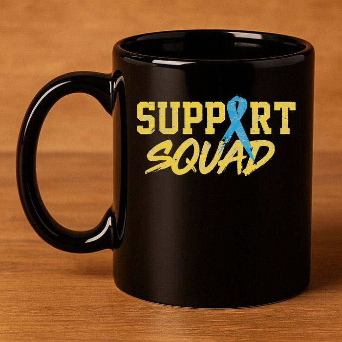 National Down Syndrome Awareness Month Support Squad T21 11oz C Handle Ceramic Mug