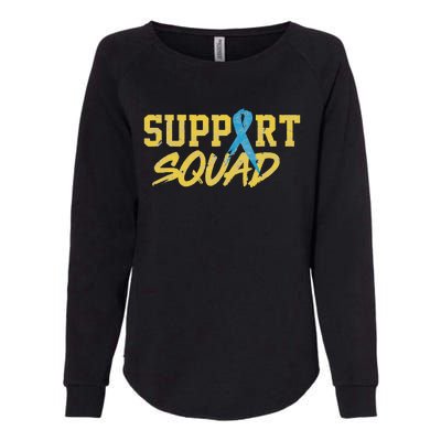 National Down Syndrome Awareness Month Support Squad T21 Womens California Wash Sweatshirt