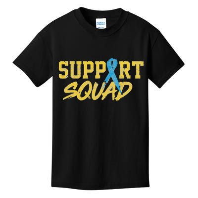 National Down Syndrome Awareness Month Support Squad T21 Kids T-Shirt