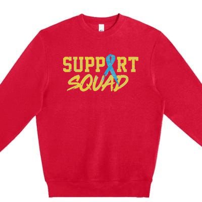 National Down Syndrome Awareness Month Support Squad T21 Premium Crewneck Sweatshirt