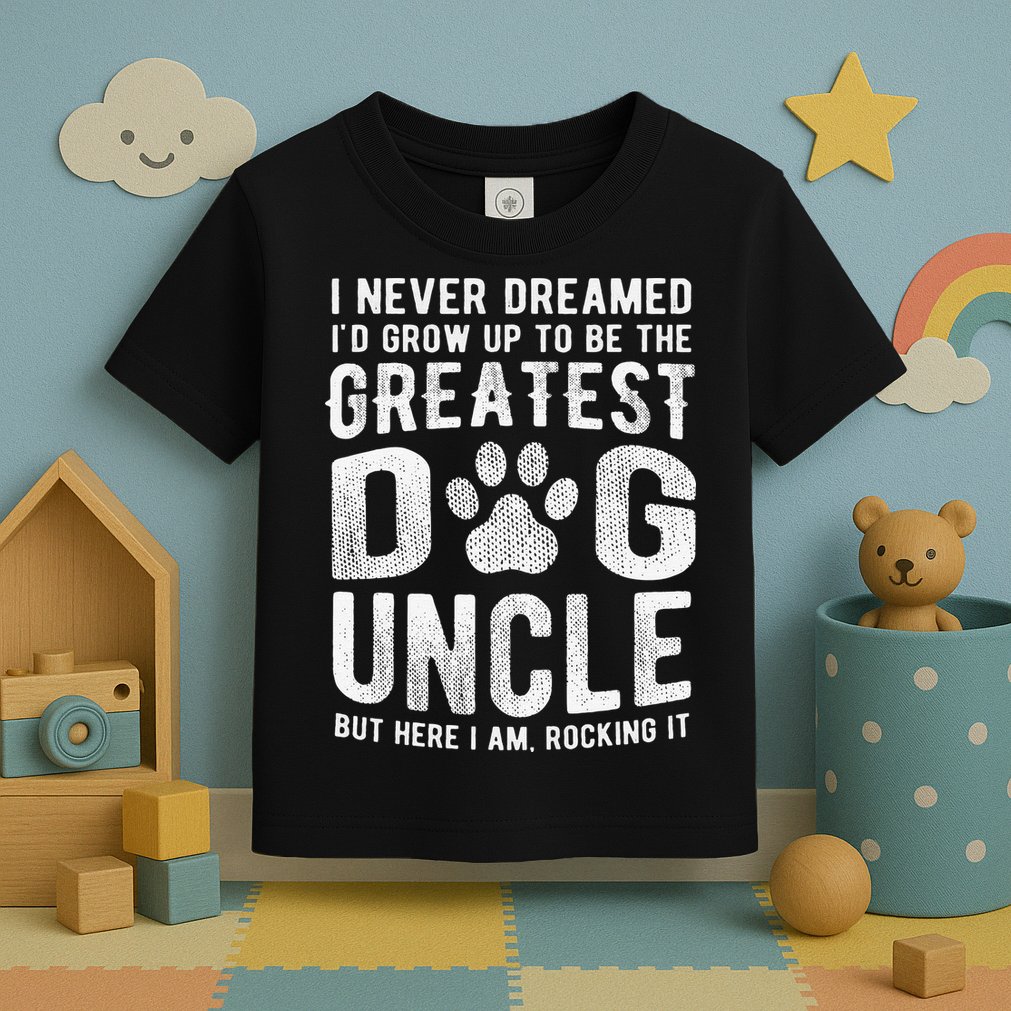 Never Dreamed To Be Greatest Dog Uncle Funny Gift Toddler T-Shirt