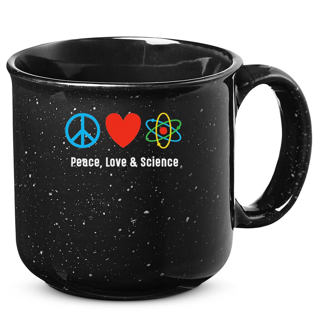 Neil Degrasse Tyson Peace, Love & Science 15oz Campfire Ceramic Mug