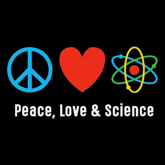 Neil Degrasse Tyson Peace, Love & Science Drawstring Bag