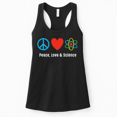 Neil Degrasse Tyson Peace, Love & Science Womens Tank Top