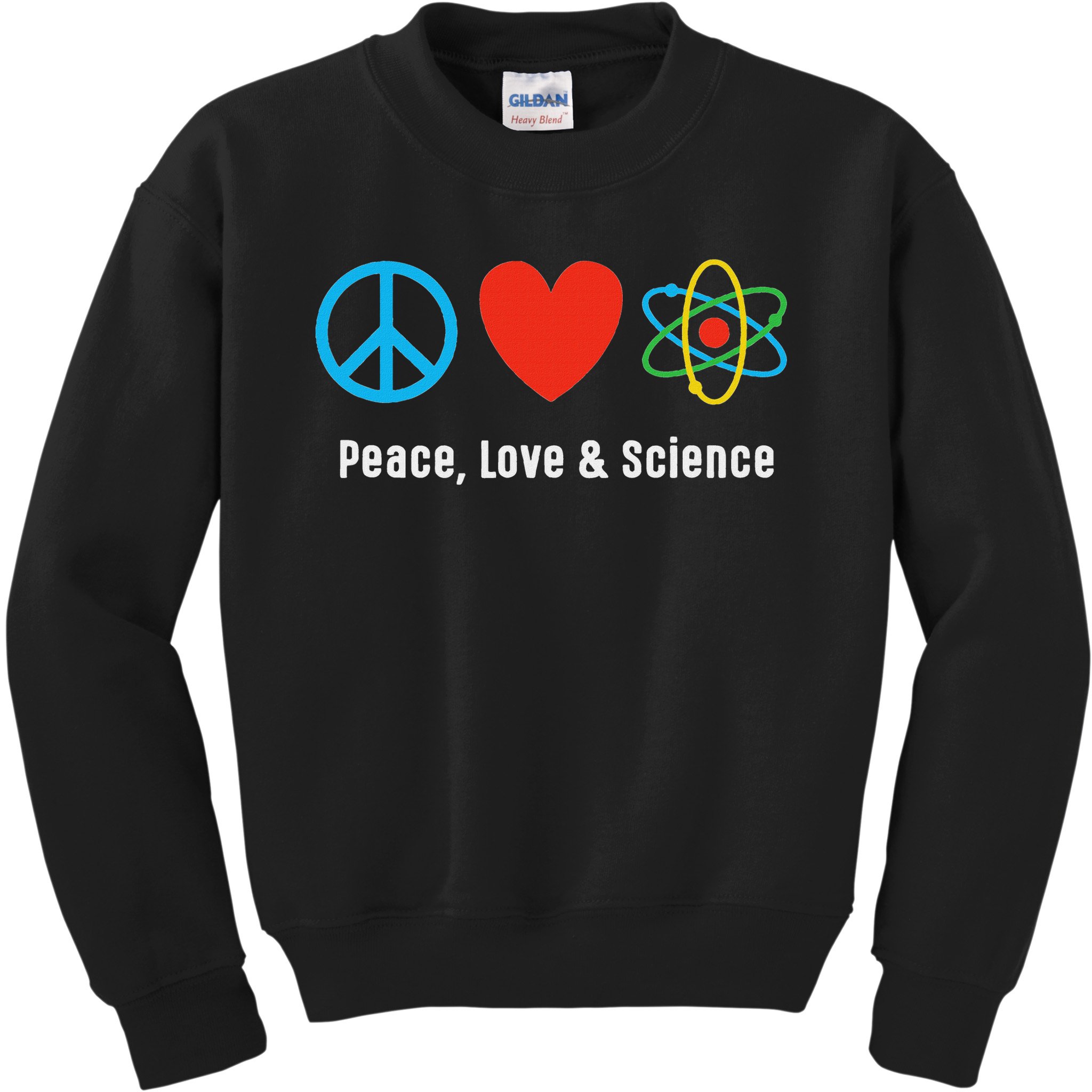 Neil Degrasse Tyson Peace, Love & Science Kids Sweatshirt