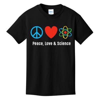 Neil Degrasse Tyson Peace, Love & Science Kids T-Shirt