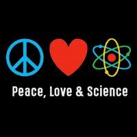 Neil Degrasse Tyson Peace, Love & Science Zip Tote Bag