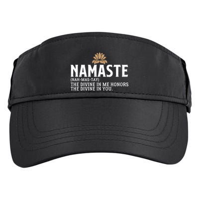 Namaste Definition The Divine In Me Honors The Divine In You Gift Adult Drive Performance Visor