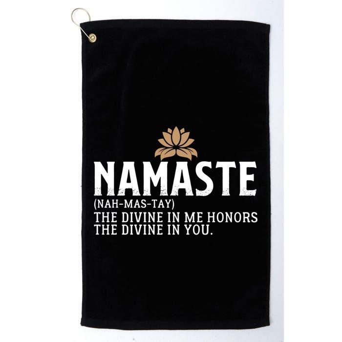 Namaste Definition The Divine In Me Honors The Divine In You Gift Golf Towel