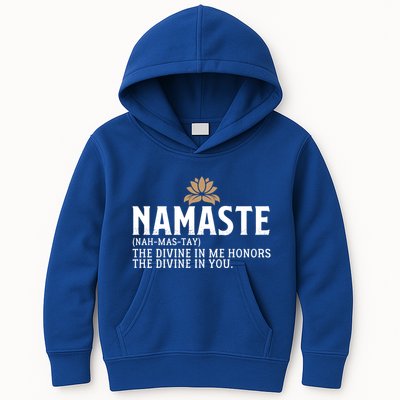Namaste Definition The Divine In Me Honors The Divine In You Gift Kids Hoodie