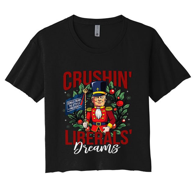 Nutcracker Donald Trump The 47th President Funny Humor Xmas Crop Top