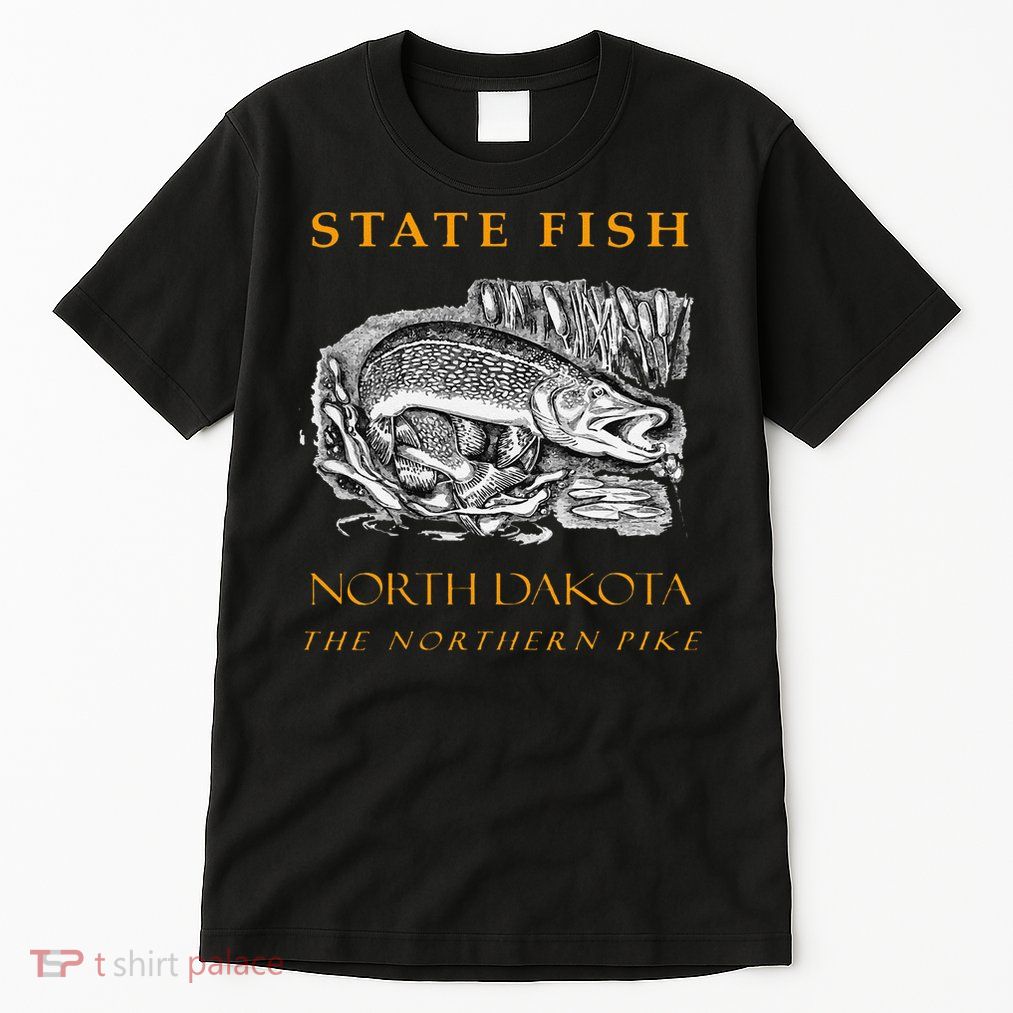 North Dakota Territory The Northern Pike Fish Tall T-Shirt