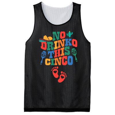 No Drink This Cinco De Mayo Funny Pregnancy Announcement Mesh Reversible Basketball Jersey Tank