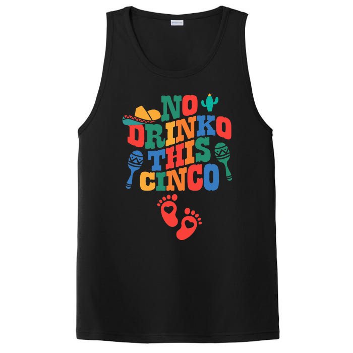 No Drink This Cinco De Mayo Funny Pregnancy Announcement PosiCharge Competitor Tank