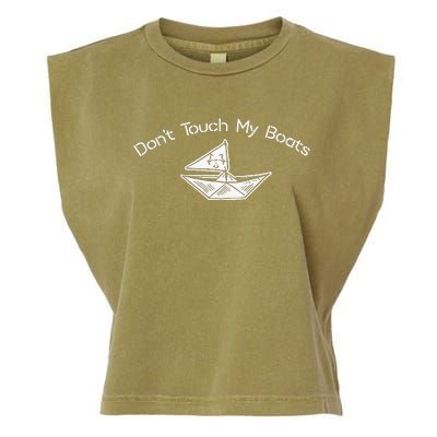 Nice Don’T Touch My Boats Garment-Dyed Women's Muscle Tee