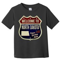 North Dakota Vintage Metal Road Sign Logo Toddler T-Shirt