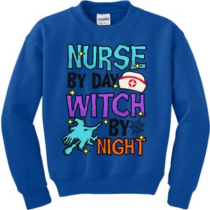 Nurse Day Witch Night Design Halloween Nurse Meaningful Gift Kids Sweatshirt