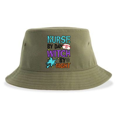 Nurse Day Witch Night Design Halloween Nurse Meaningful Gift Sustainable Bucket Hat