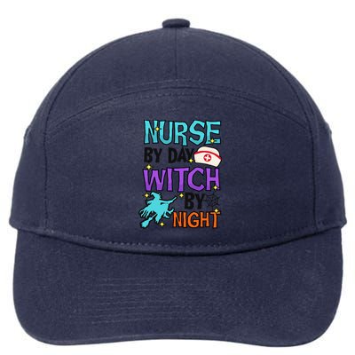 Nurse Day Witch Night Design Halloween Nurse Meaningful Gift 7-Panel Snapback Hat