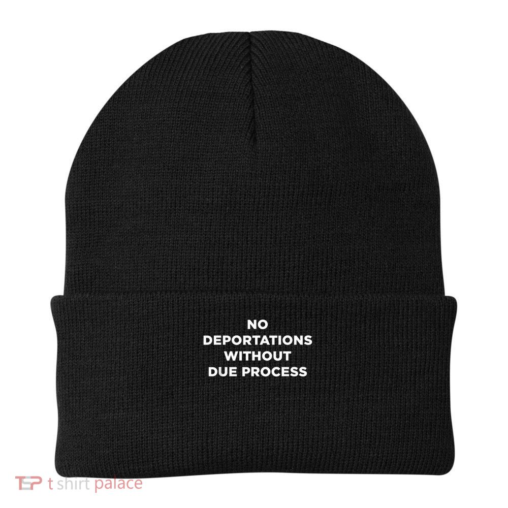 No Deportations Without Due Process - Political Protest Beanie