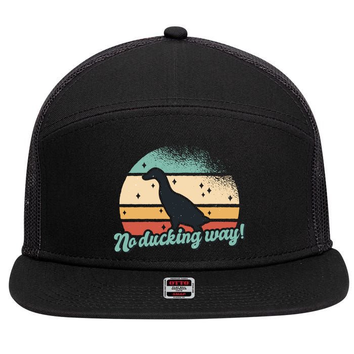 No Ducking Way Funny Duck 7 Panel Mesh Trucker Snapback Hat