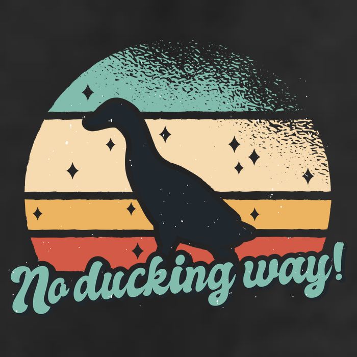 No Ducking Way Funny Duck 7 Panel Mesh Trucker Snapback Hat