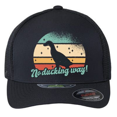 No Ducking Way Funny Duck Flexfit Unipanel Trucker Cap