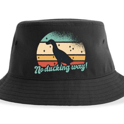 No Ducking Way Funny Duck Sustainable Bucket Hat