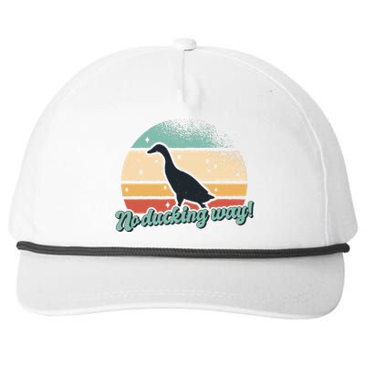 No Ducking Way Funny Duck Snapback Five-Panel Rope Hat